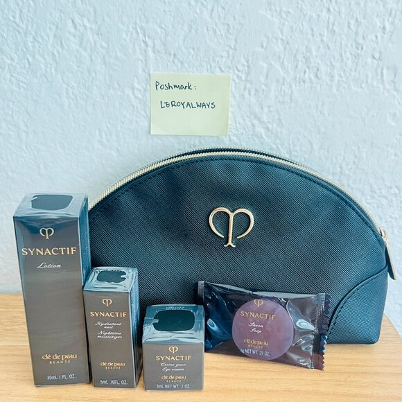 NEW Cle De Peau CPB Synactif Nighttime Moisturizer Lotion Eye Cream Soap Set